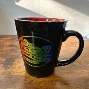 Mount Rushmore Tie Dyed Black Mug